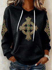 Women's St. Patrick's Day Print Large-sized Hooded Sweatshirt