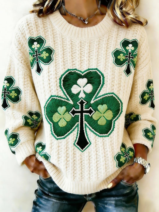 Women's St. Patrick's Day Printed Sweater