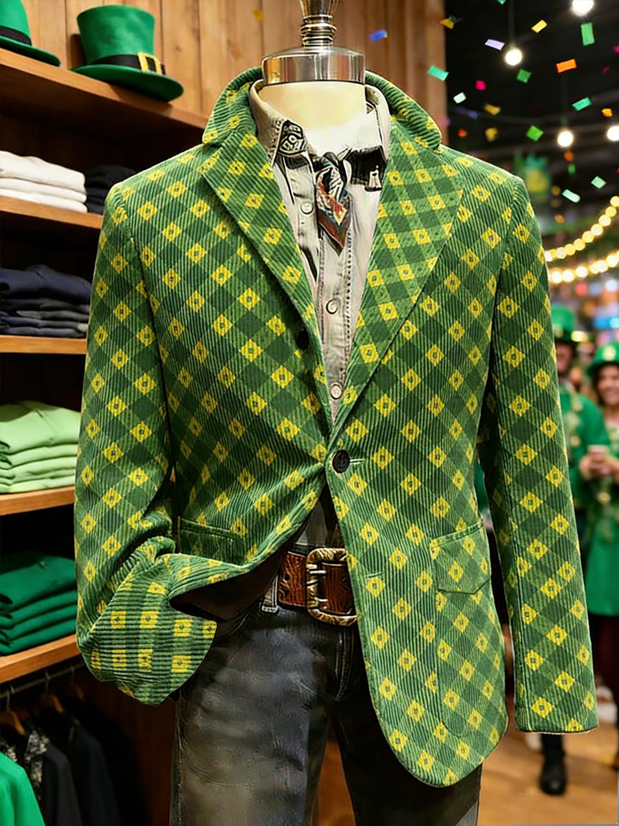 Men’s St. Patrick's Day Print Casual Suit