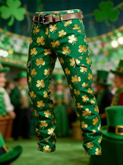Men's St. Patrick's Day Shamrocks Print Casual Pants