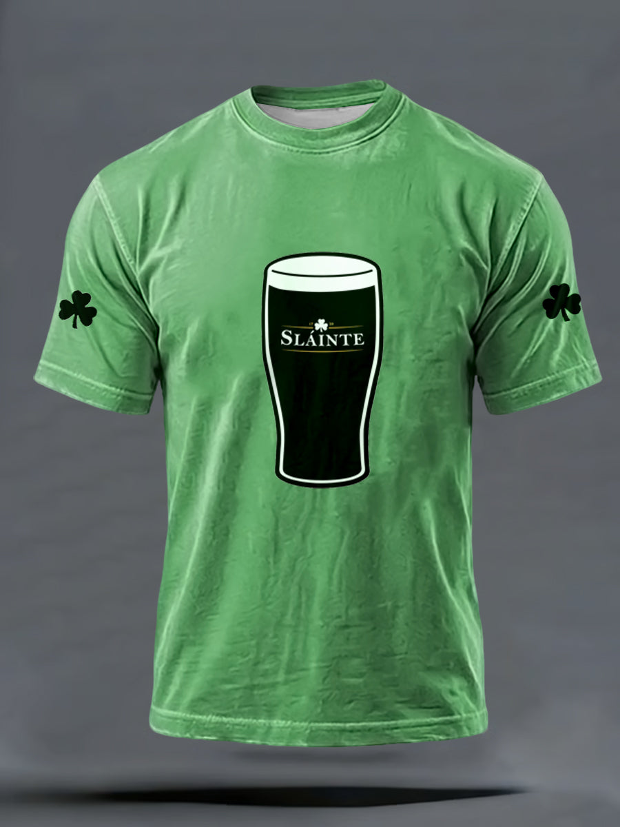 Men's Slainte Irish Dark Beer short sleeves t-shirt