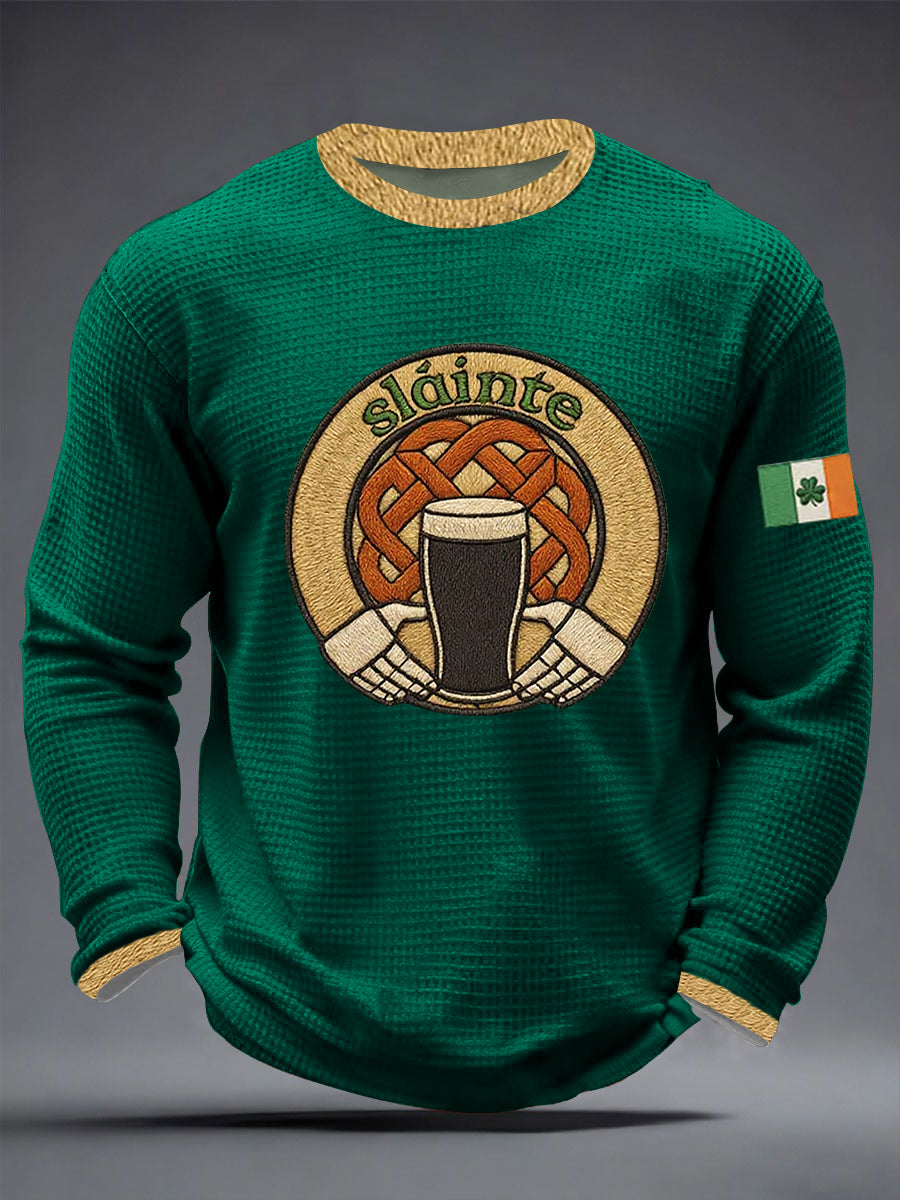 Men's St.Patrick's Day Waffle Long Sleeve T-Shirt