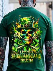 Men's St. Patrick‘s Day Let The Shenanigans Begin Printed T-shirt