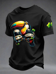 Men's St. Patrick'S Day Printed imitation cotton short-sleeved T-shirt