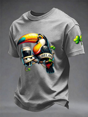 Men's St. Patrick'S Day Printed imitation cotton short-sleeved T-shirt