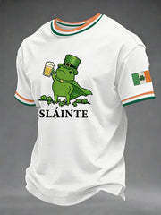 Men's Funny St Patricks Day Beer Shamrock  Short Sleeve T-shirt