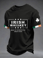 Men's Irish Whiskey Make St. Patrick's Day Great Again Short Sleeves T-shirt