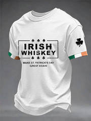 Men's Irish Whiskey Make St. Patrick's Day Great Again Short Sleeves T-shirt