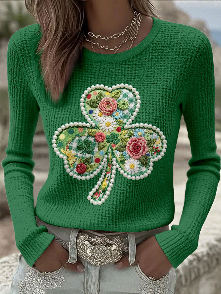 Women's St. Patrick's Day Waffle Knit T-Shirts