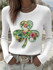 Women's St. Patrick's Day Waffle Knit T-Shirts