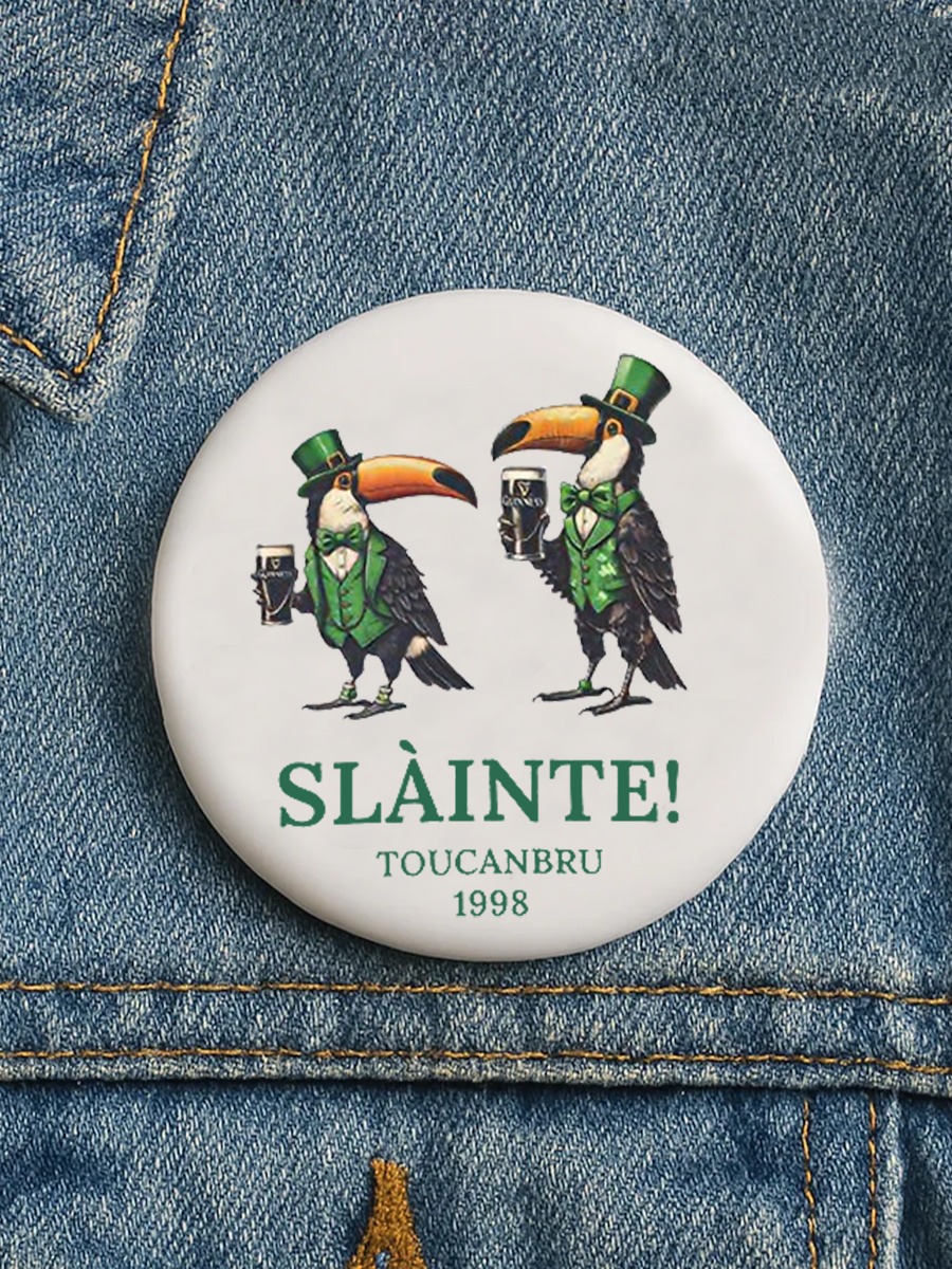 Unisex  Shamrock Beer Print Brooch