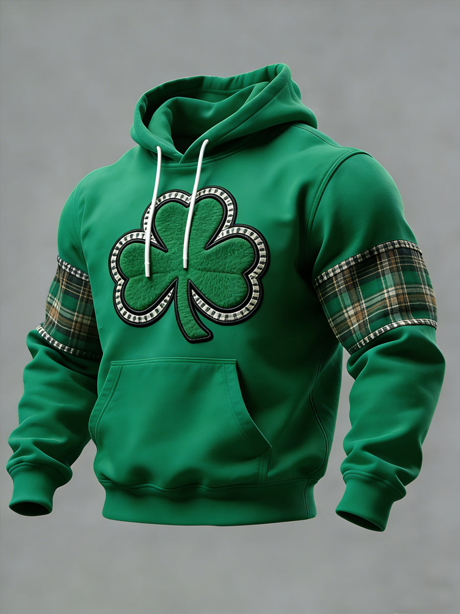 Men's St. Patrick's Day Shamrock Print Casual Hoodie