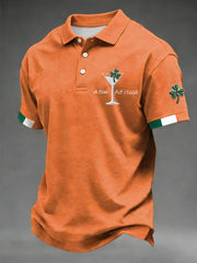 Men's St. Patrick's Day A Tini Bit Irish Shamrock Art Print Short Sleeve Top