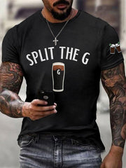 Men's St. Patrick's Day Split the G Printed Short Sleeve T-Shirt