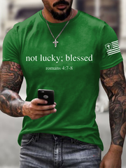 Men's Not Lucy；Blessed Short-sleeved T-shirt