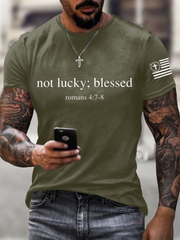 Men's Not Lucy；Blessed Short-sleeved T-shirt