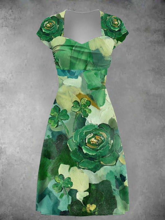 Women's St. Patrick's Day Printed Casual Dress