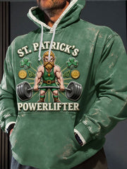Men's Funny St.patrick's Day Fitness Lover Printed Hoodie