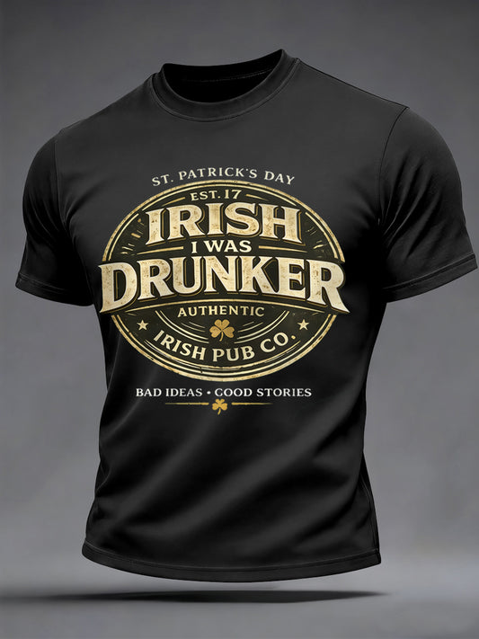 Men's Funny St. Patrick's Day Print Casual Tee
