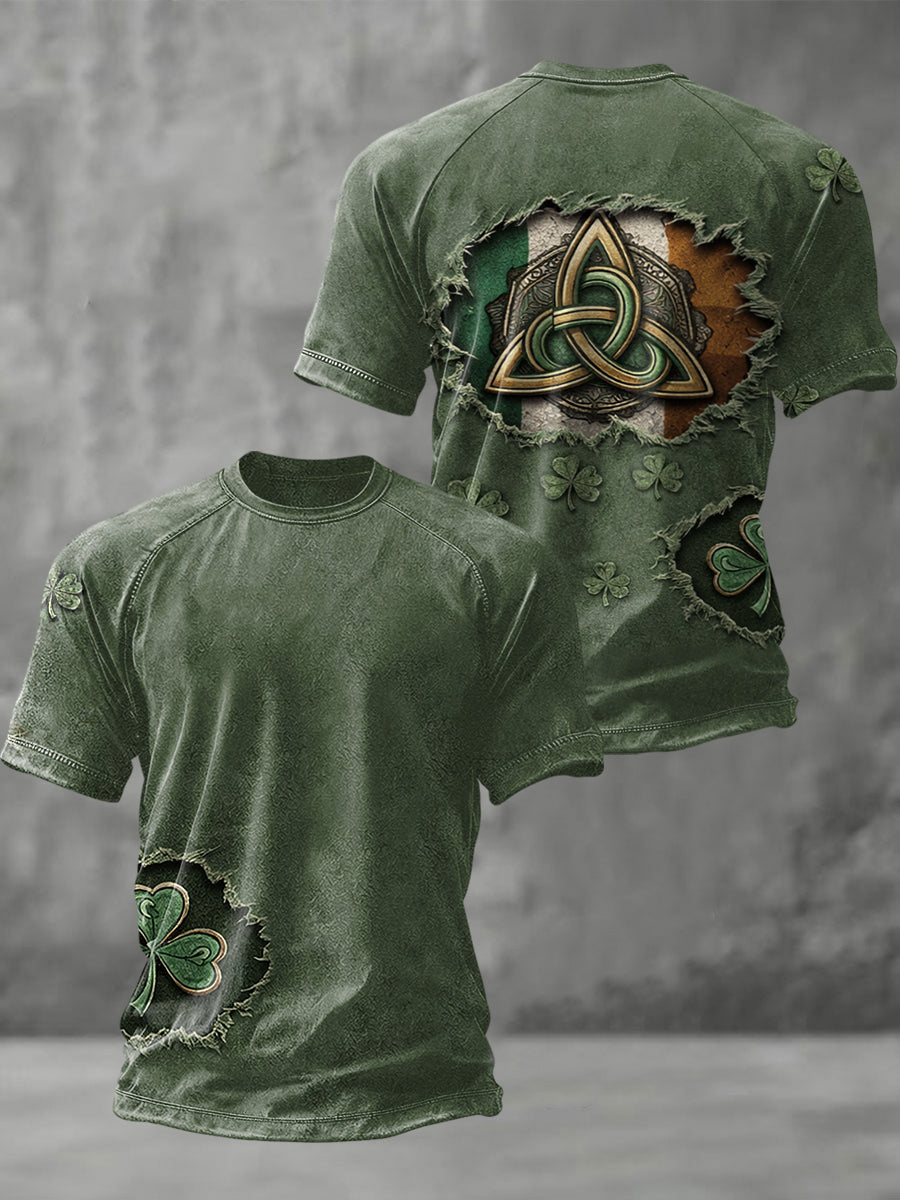 St. Patrick's Day Shamrock Art Print Short Sleeve T-shirt