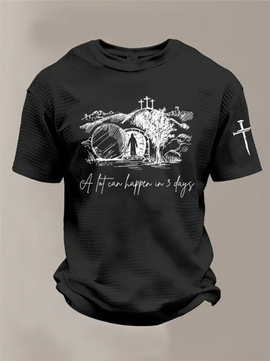 Men's A Lot Can Happen In 3 Days Waffle Short Sleeve