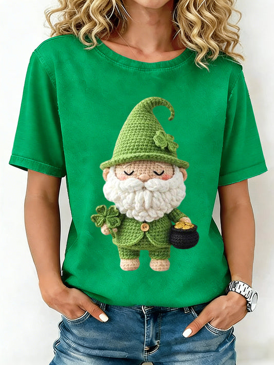 Women's St. Patrick's Day Crochet Pattern T-Shirt
