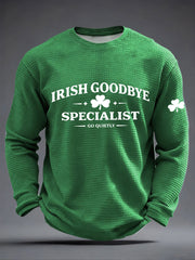 Men's Irish Goodbye Waffle Print Casual T-Shirt