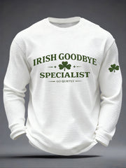 Men's Irish Goodbye Waffle Print Casual T-Shirt