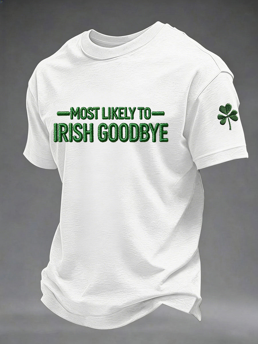Men's Irish Goodbye Printed Casual T-Shirt