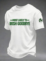 Men's Irish Goodbye Printed Casual T-Shirt