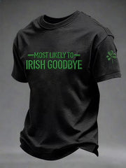 Men's Irish Goodbye Printed Casual T-Shirt