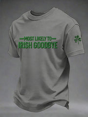 Men's Irish Goodbye Printed Casual T-Shirt