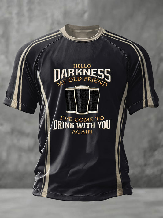Men's HELLO DARKNESS MY OLD FRIEND short sleeve t-shirt