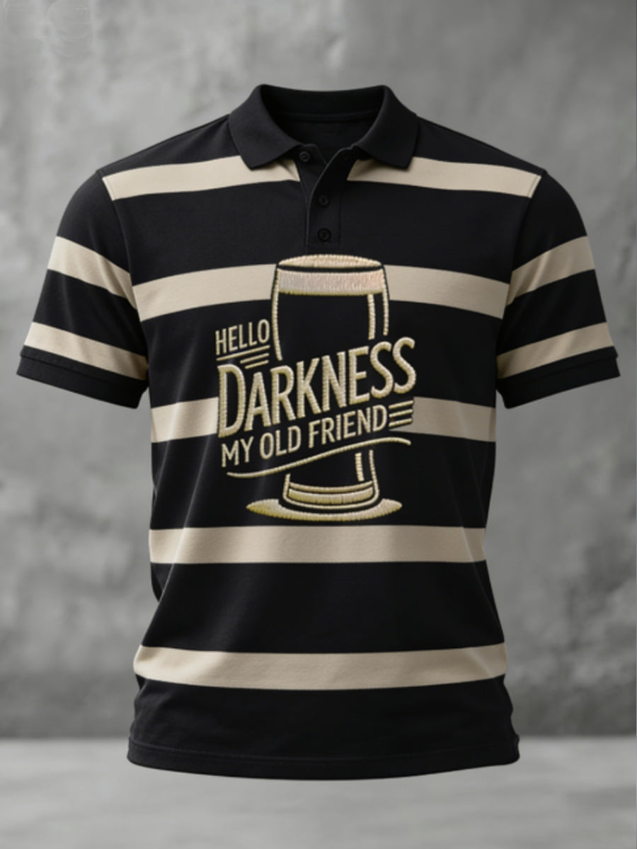 Men's HELLO DARKNESS MY OLD FRIEND polo shirt