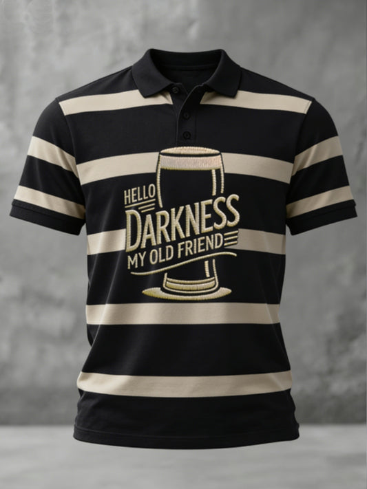 Men's HELLO DARKNESS MY OLD FRIEND polo shirt