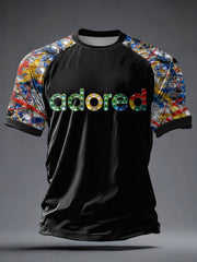 Men's Lemon Roses Music Lover Printed short sleeve t-shirt