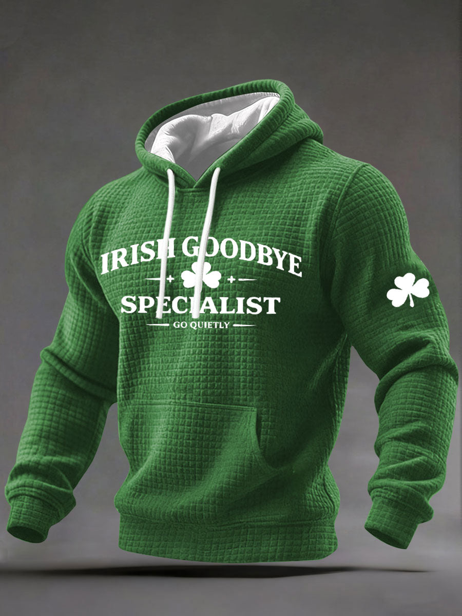 Men's Irish Goodbye Printed Casual Hoodie