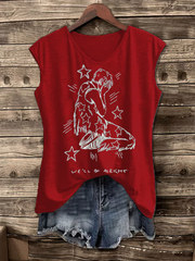 Women's Singer Casual Printed coloured cotton T-shirt