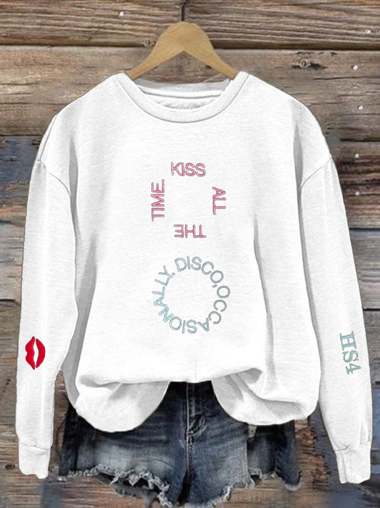 Women's Singer Casual Printed polyester sweatshirt