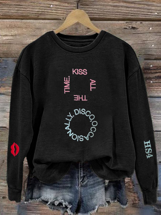 Women's Singer Casual Printed polyester sweatshirt