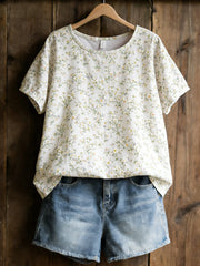 Women's Plants Flowers Print Casual T-Shirt