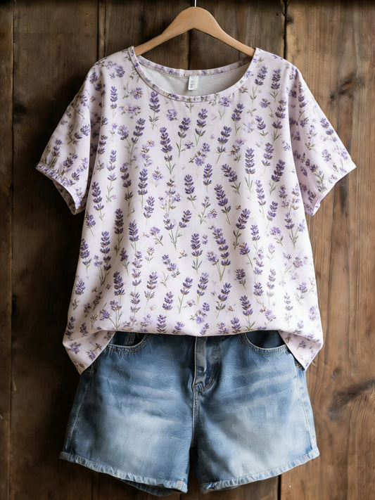 Women's Plants Flowers Print Casual T-Shirt