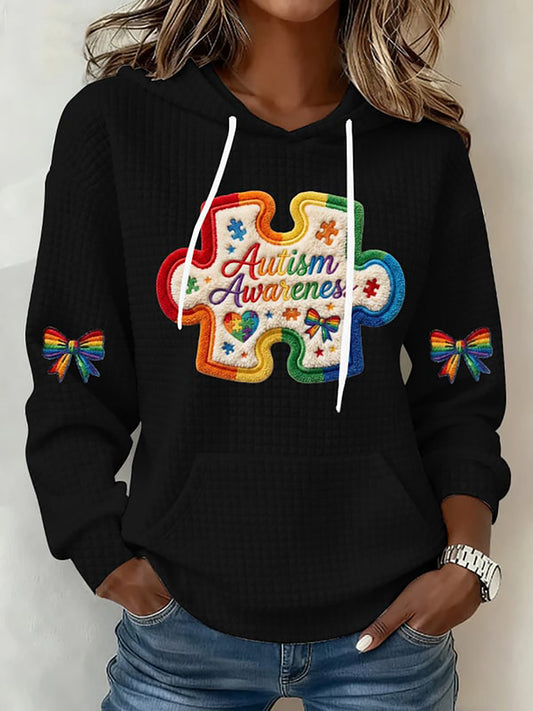 Women's Autism Awareness Print Hoodie