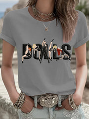 Women's Music Lover The Dolls Printed T-Shirt