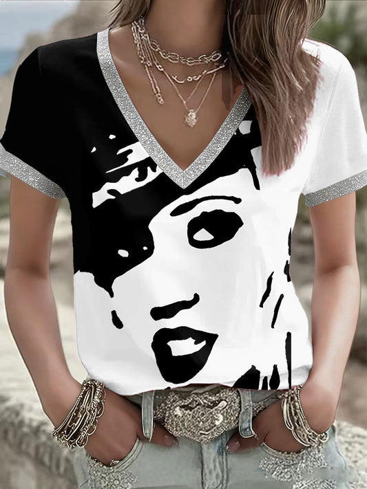 Women's Music Lover The Dolls Printed T-Shirt