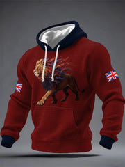 Men's British Style Printed Hoodie