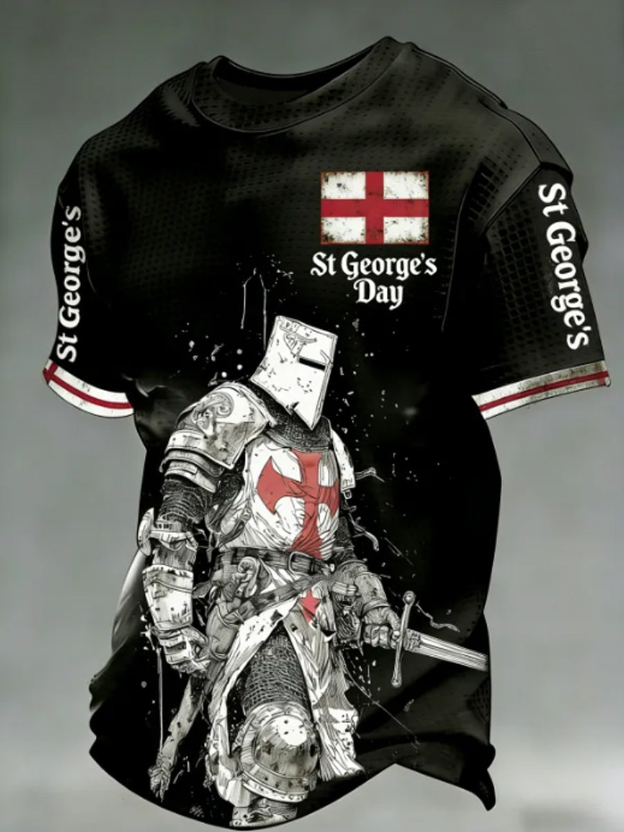 Men's St. George's Day Print Waffle T-Shirt