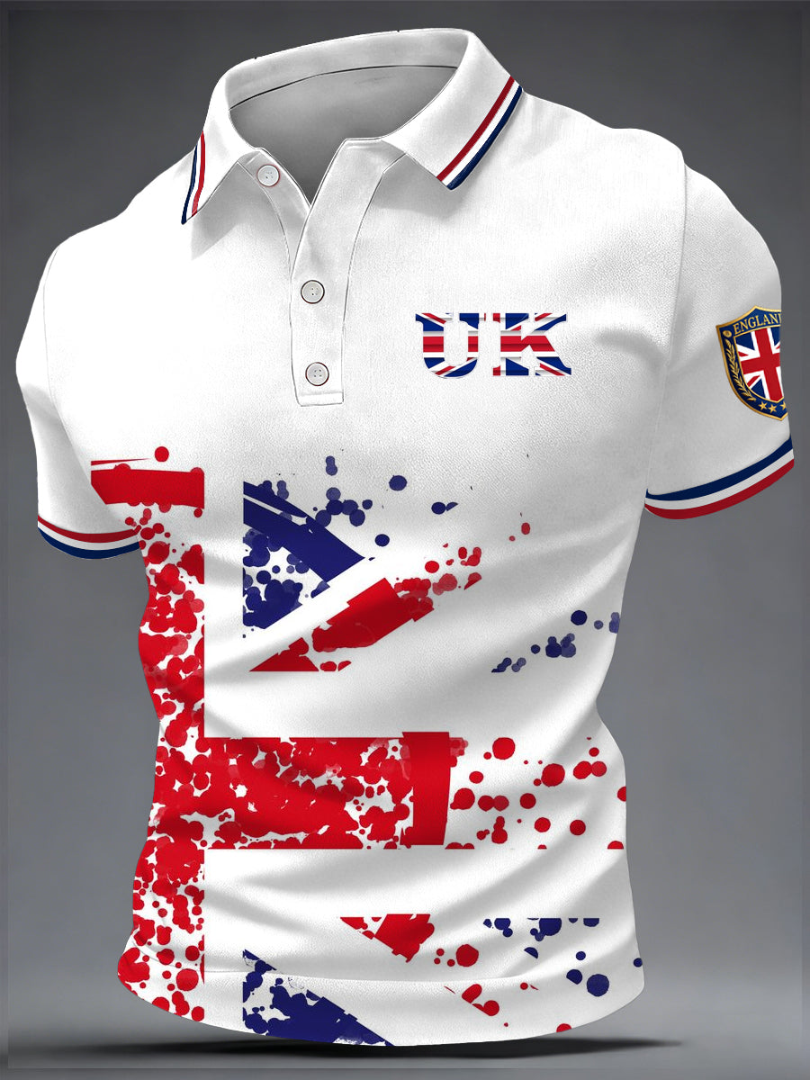 Men's British Style Printed Shirt