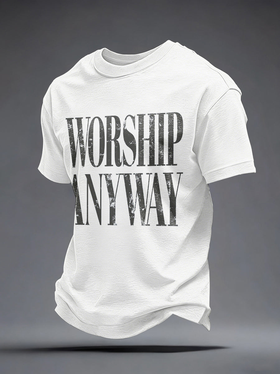 Men's Worship Anyway Print T-Shirt