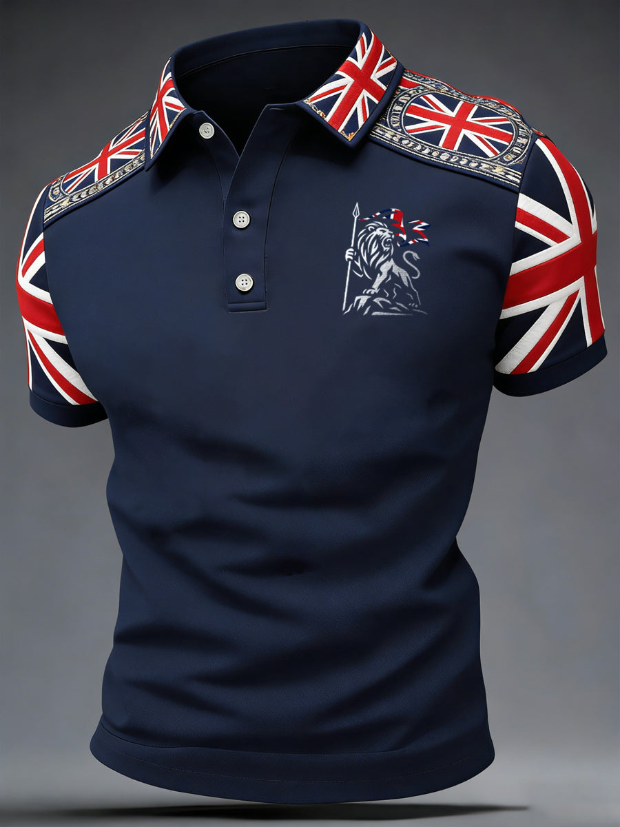 Men's British Style Printed Shirt